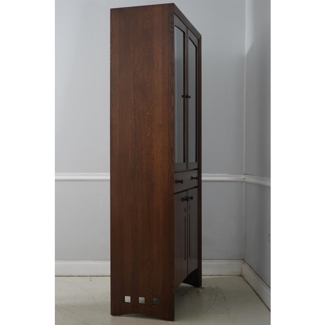 Age: c2019 Details: #77 Finish Highlands Collection Arts & Crafts Style Adjustable Glass Shelves Dovetailed Drawer...