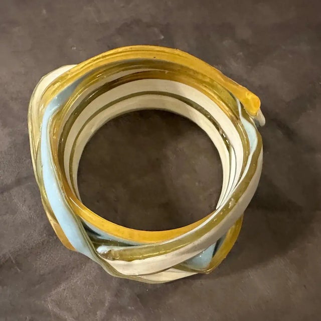 Yellow A Vintage 2016 Century Rubber Bangle Bracelet by Gaetano Pesce for Corsi Design For Sale - Image 8 of 10