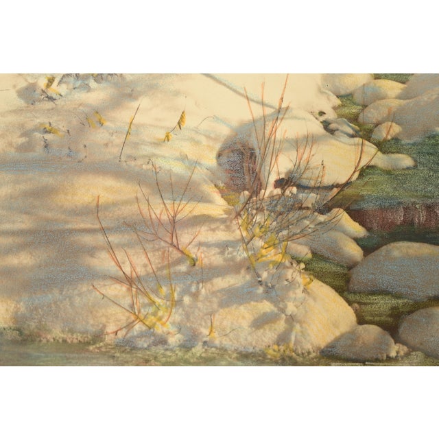 J. Hohenberger Original Artist Signed "January" Lithograph in Carved Giltwood Frame For Sale - Image 4 of 13