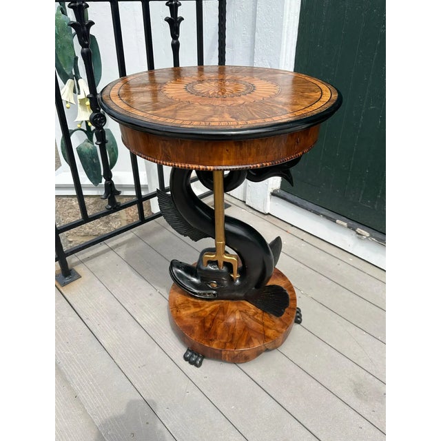 Early 19th Century Italian Neoclassical Dolphin Side Table For Sale - Image 4 of 8