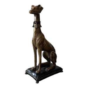 Life-Size Italian Seated Whippet, 1960s