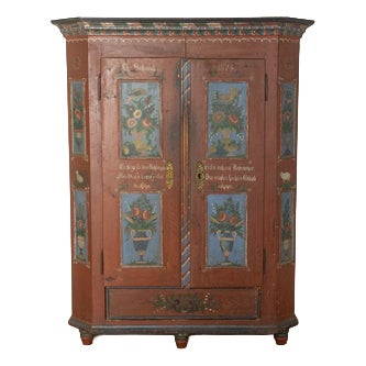Antique Farmhouse Display Cabinet For Sale