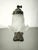 Table Lamp with Satin-Finished Decorated Glass, 1960s For Sale - Image 4 of 7