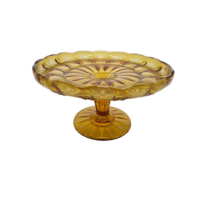 Cake Bowl on Stand from Ząbkowice Glassworks, 1970s For Sale - Image 14 of 18
