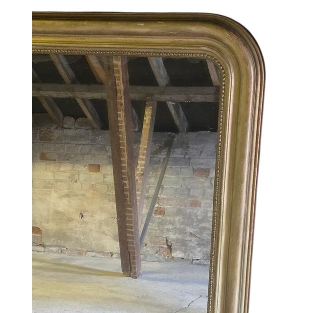 Antique 19th Century Gilt Overmantle Wall Mirror, 1890s For Sale - Image 6 of 10