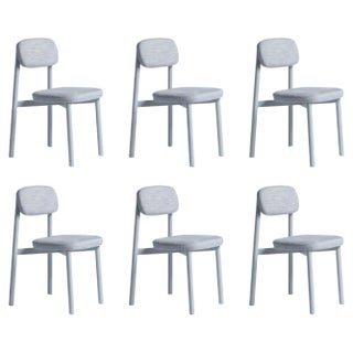 Grey Residence Chairs by Jean Couvreur for Kann Design, Set of 6 For Sale