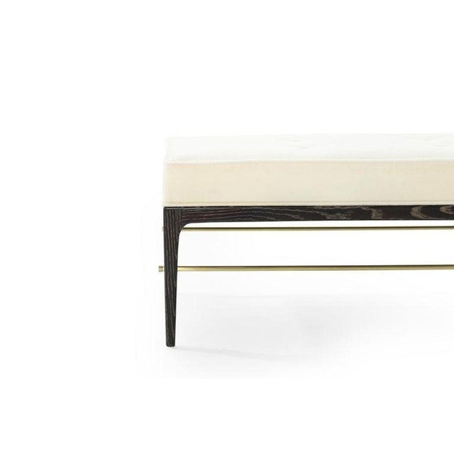 White Linear Bench in Black Ceruse Series 48 by Stamford Modern For Sale - Image 8 of 18