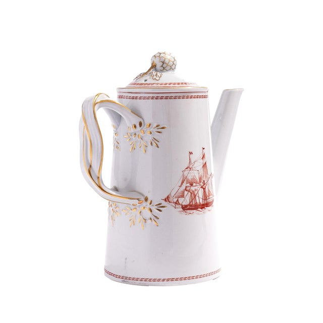 Spode Trade Winds Pattern Lowestoft Light House Coffee Pot, 1960-1995 For Sale - Image 4 of 14