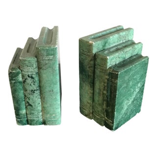 Italian Art Deco Marble Bookends - a Pair For Sale