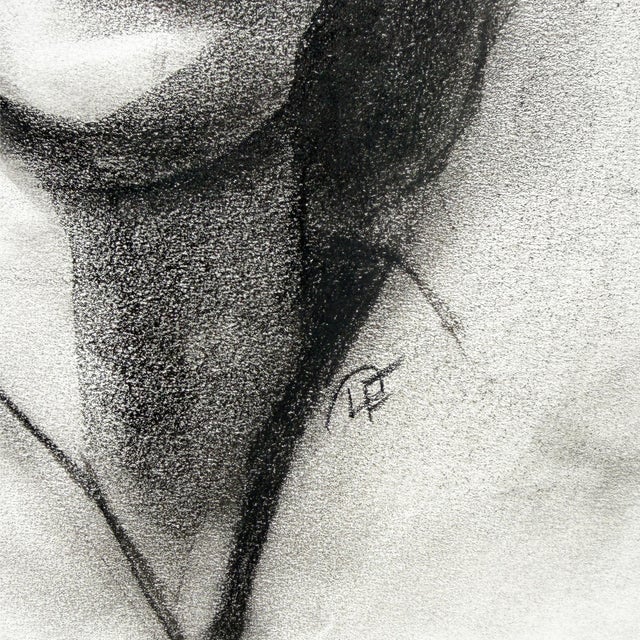 Mid 20th Century Mid 20th Century Charcoal Drawing by Donna Foreman Hopper For Sale - Image 5 of 9