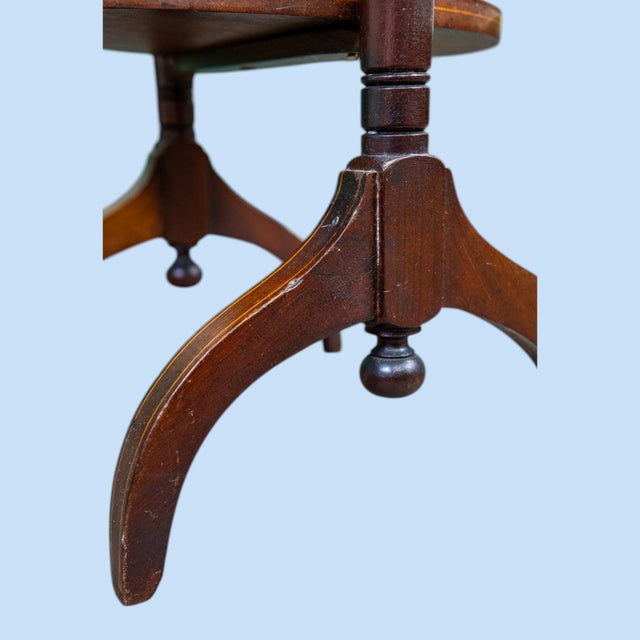 Late 19th Century Victorian English 3-Tier Cake Stand in Mahogany With Satinwood Stringing For Sale - Image 9 of 13