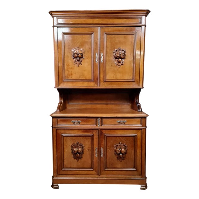 Napoleon III Double-Body Mahogany Sideboard, 1850 For Sale