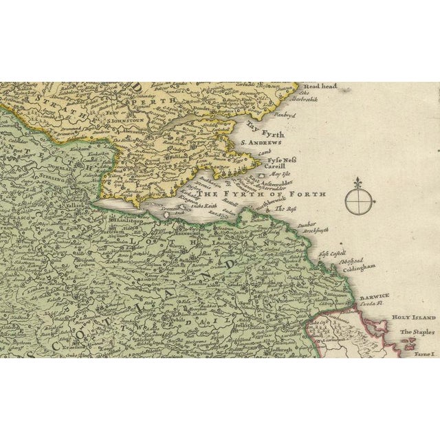 Paper Antique Map of Scotland by Johann Baptist Homann, 1710 For Sale - Image 7 of 17