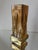 Amber Liekki Glass Vase with 24-Carat Gilded Collar by Eino Wänni for Kumela, Finland, 1970s For Sale - Image 3 of 16