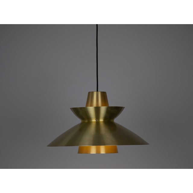 Vintage Danish Navy Pendant Lamp by Jorn Utzon for Nordisk Solar, 1947, 1940s For Sale - Image 3 of 16