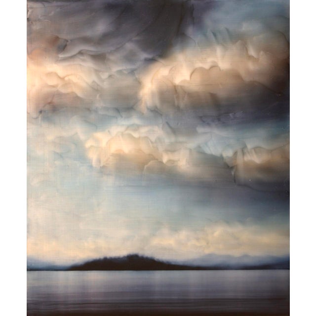 Kootenai by Brian Sostrom | Acrylic on Wood Panel Landscape with clouds and water. For Sale