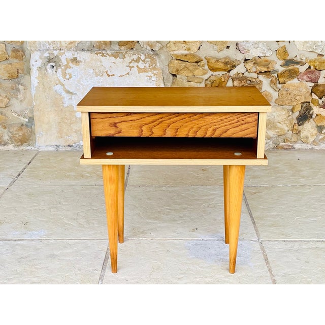 Mid-Century Modern Oak Nightstand, 1960s For Sale - Image 17 of 17