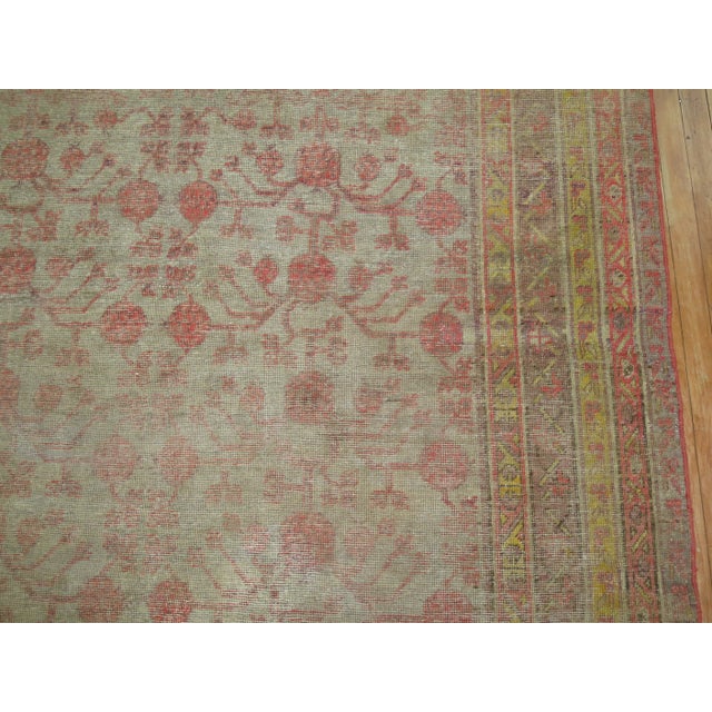 Worn Antique Gallery Khotan Rug, 6'4'' X 12'10'' For Sale - Image 4 of 12