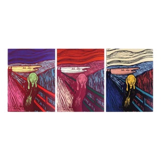 Andy Warhol, The Scream Portfolio, Screenprints, Set of 3 For Sale