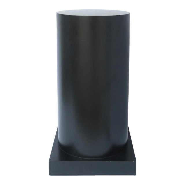 Black Pedestal Column Pillar Stand Modern Style Postmodern Period, 1980s For Sale
