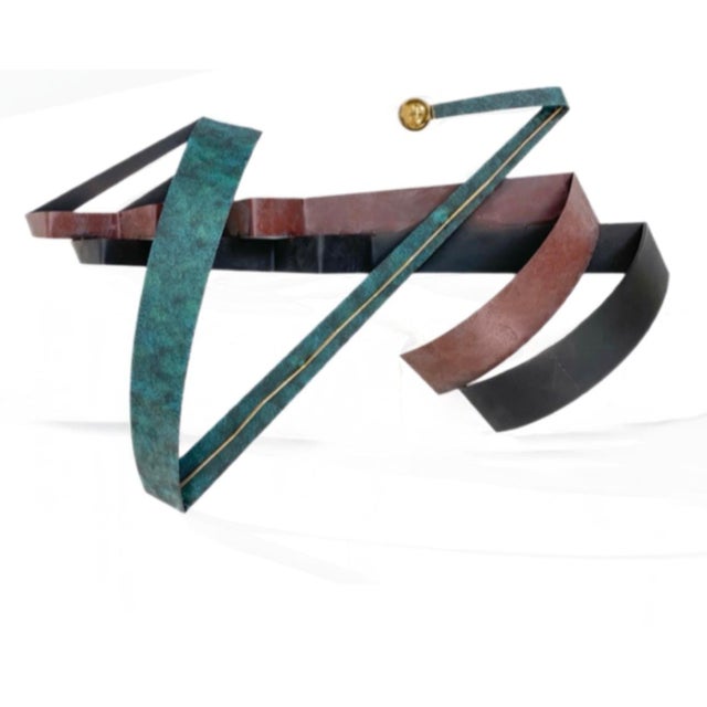 Curtis Jere 90s Curtis Jere Postmodern Abstract Brutalist Modern Wall Sculpture Signed Dated 1992 For Sale - Image 4 of 13