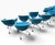 Gemma Bernal “Martini” Swivel Chair for Source International – Teal Bouclé, Chrome Caster Base For Sale - Image 10 of 16