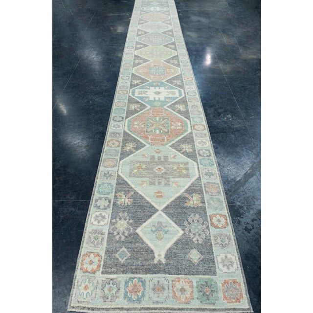 Turkish Oushak Runner Rug 2'11" x 20'3" #17368 Explore a curated collection of hallway runners, wool rugs, and handmade...