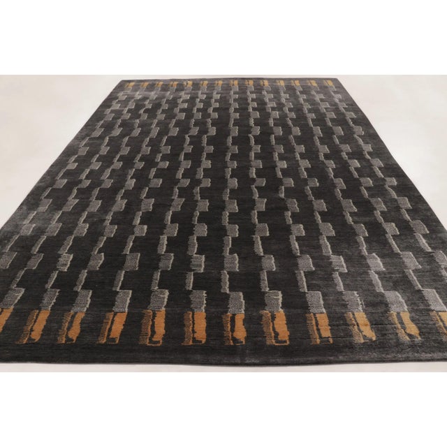 This oversized 10x14 Art Deco rug is a striking addition to Rug & Kilim’s plush collection of modern designs—a...
