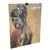 Original vintage figurative drawing depicting a woman in profile, executed primarily in charcoal with red pastel or chalk...