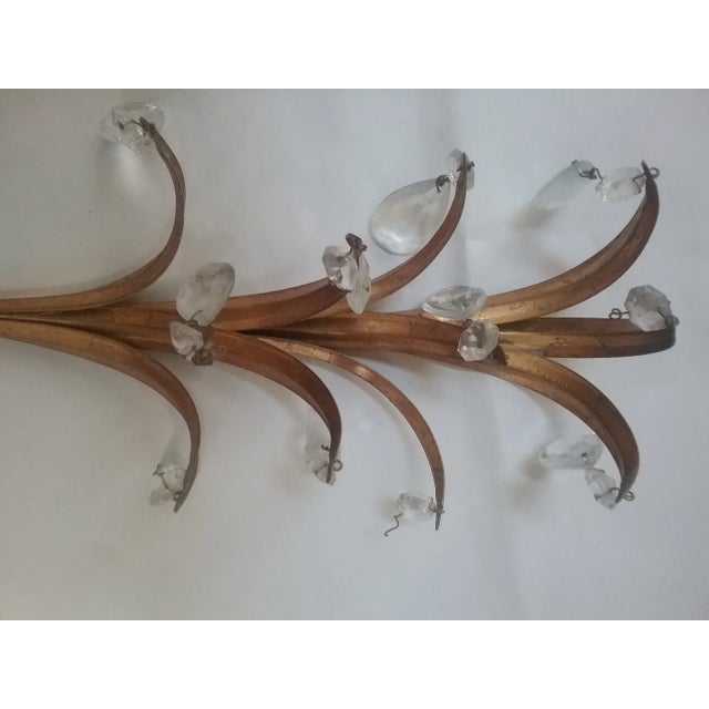 Hans Kogl Attributed 1970s Gilt Glass Prism Sconce For Sale In Sacramento - Image 6 of 7