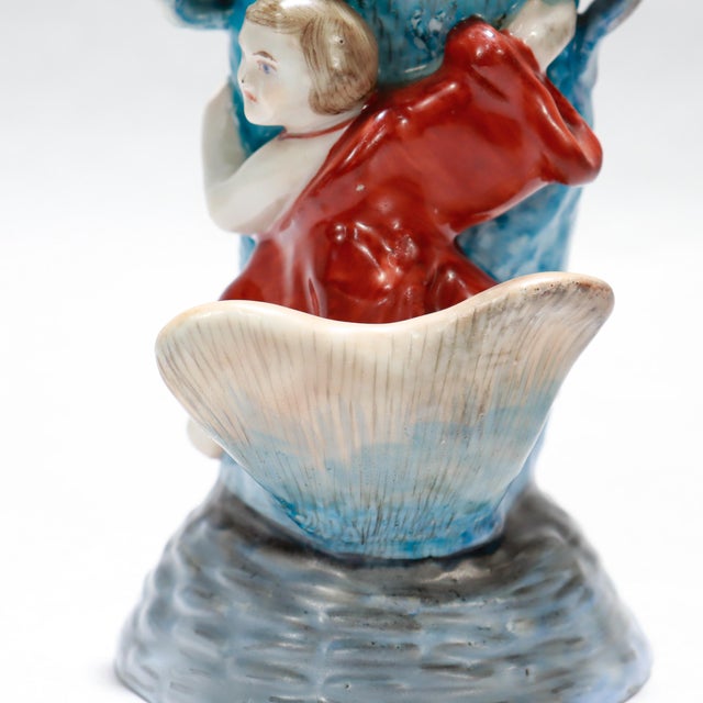 Antique Japanese Okimono Porcelain Figurine of Kintaro For Sale - Image 10 of 16