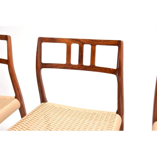 Brown Vintage Danish Model 79 Chairs from Niels Moller, 1960s, Set of 4 For Sale - Image 8 of 15