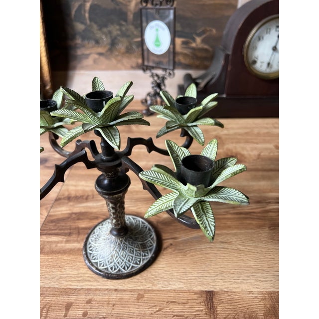 1970s Vintage Mikasa Candelabra With Leaf Accents For Sale - Image 5 of 9