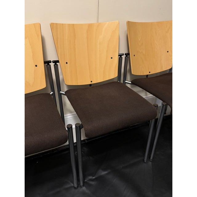Vintage Kusch+Co Mid Century/Post Modern Stacking Chairs Set of 4 For Sale In New York - Image 6 of 17