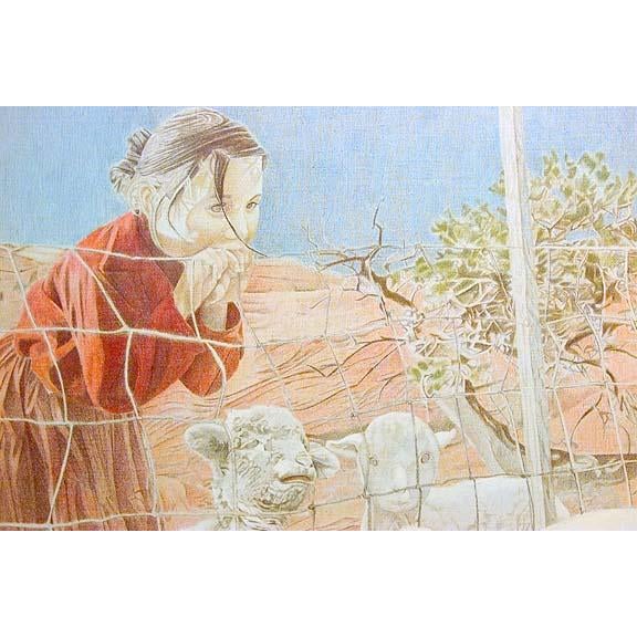 "On The Outside Looking In" Original Prismacolor Drawing by David Ramos Hand Signed by the artist Original Prismacolor...
