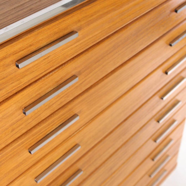 Light Yellow Japanese High Chest of Drawers, 1980s For Sale - Image 8 of 14