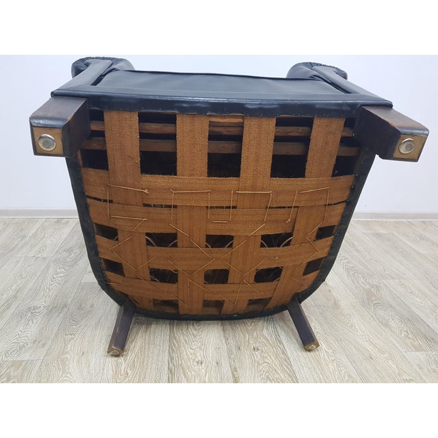 Vintage Art Deco Club Chair in Leather, 1930s For Sale - Image 13 of 14