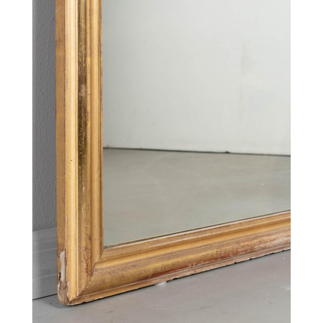 Wood French Louis Philippe Style Gilded Mirror For Sale - Image 7 of 10