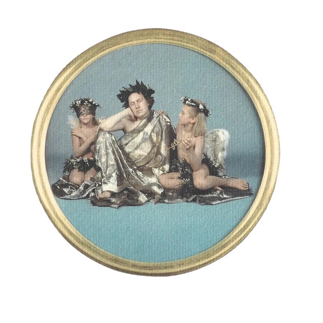 Luigi Ontani - 2000 Augury - Original Greetings Card with Drawing - 1999 For Sale