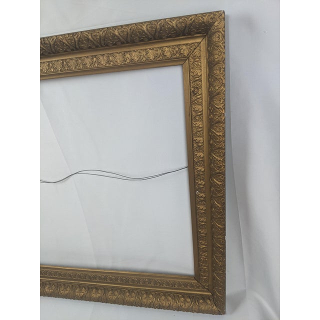 Early 20th Century Ornate Gilt Wood & Gesso Layered Picture Frame, C. 1900–1920 For Sale - Image 13 of 14
