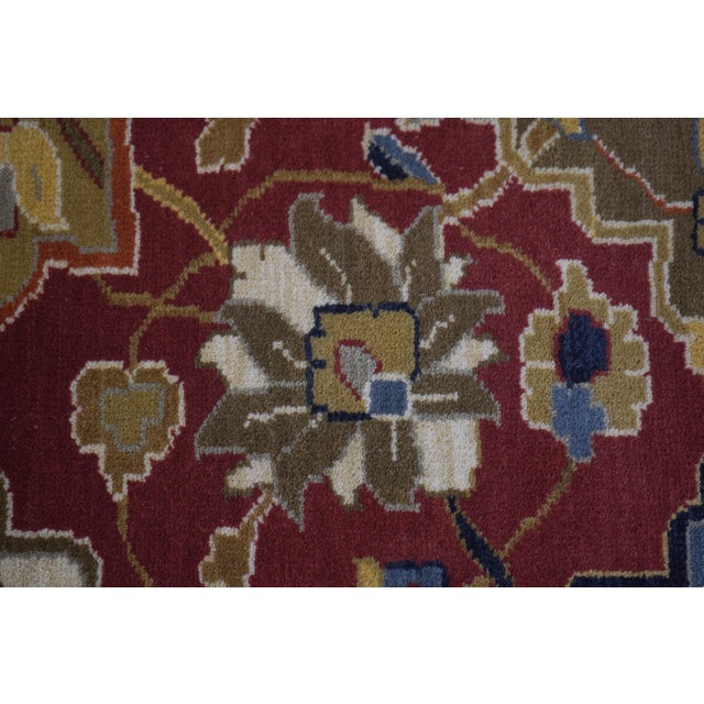 Red Obeetee Colonial Williamsburg Approx. 8x11 Vase Pattern Oriental Rug For Sale - Image 8 of 11