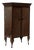 Mid Century Hammered Hobnail Metal Armoire For Sale