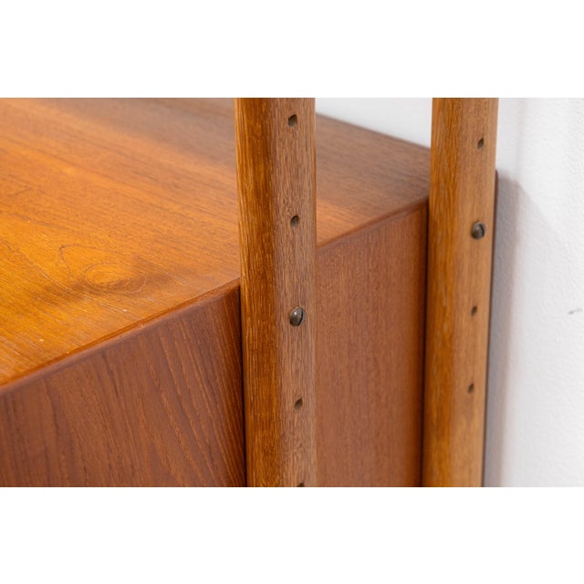 Vintage 1960s Kurt Ostervig for k.p. Mobler Freestanding Danish Teak Wall Unit For Sale In Detroit - Image 6 of 10