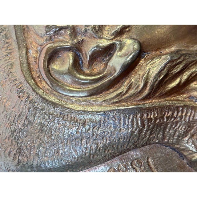 Antique French Bronze Marianne Plaque Jules Graux Fondeur 1880 République 12" For Sale In Los Angeles - Image 6 of 9