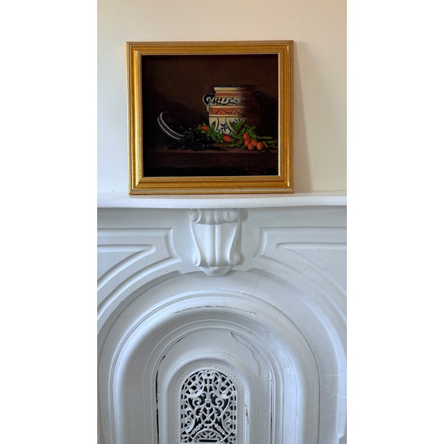 Black 1960s Mid-Century Modern Dutch Baroque Still Life Painting, Attributed to Bert Beirne For Sale - Image 8 of 13