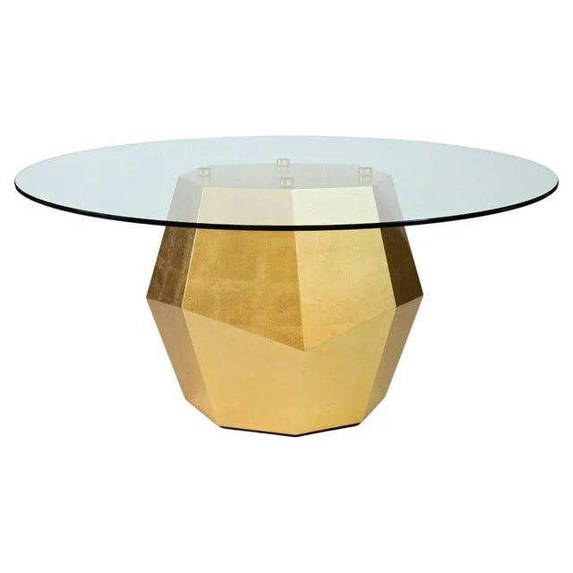 Not Yet Made - Made To Order Rock Gold Leaf Dining Table by Insidherland For Sale - Image 5 of 5
