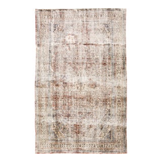 Vintage Persian Red Handmade All Over Wool Rug For Sale