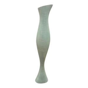 Circa 1980s R & Y Augousti Ostrich Skin Tall Vase