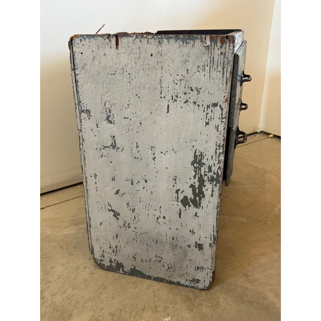 Early 20th Century Early 20th Century Painted Pine Utility Cabinet / Work Table For Sale - Image 5 of 11