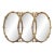 Rare Vintage Triple Oval Mirror 66”w | Statement Mirror For Sale
